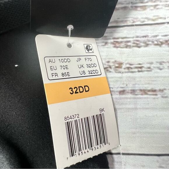 Wacoal 32DD Staying Power Wire Free Strapless Bra Black 854372 NEW - Picture 7 of 11